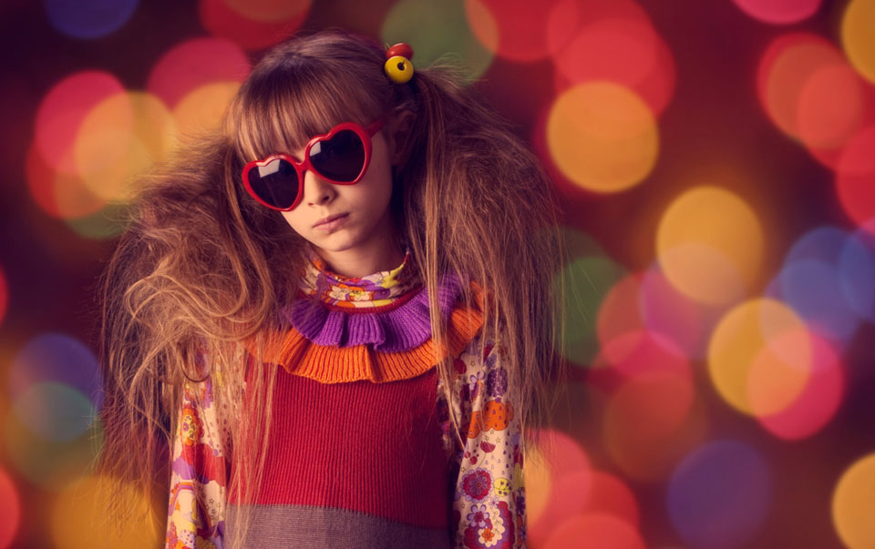 1960s style colourful portrait of young girl at Cormac Byrne Photography, dooradoyle, Limerick.  